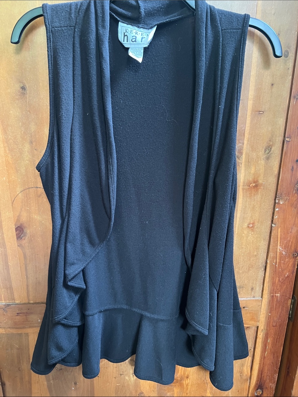 Black shrug with ruffle